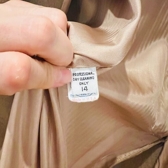 Larry Levine Women's Double Breasted Peacoat Wool Over Coat Size 14 - Picture 10 of 16